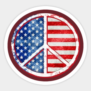 Peace USA Sticker